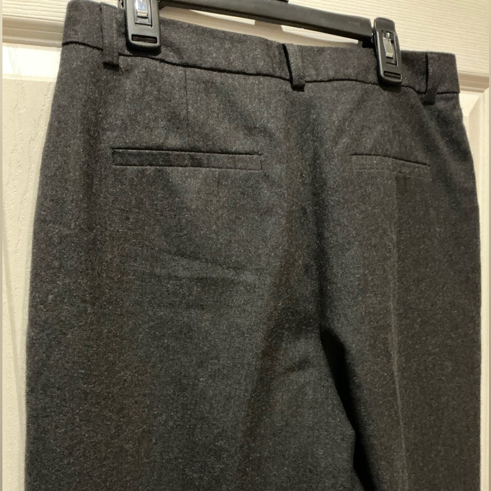 J. Crew Italian Merino Wool Wide Leg Pant Charcoal Trouser Career Casual Woman 8 - Picture 6 of 11